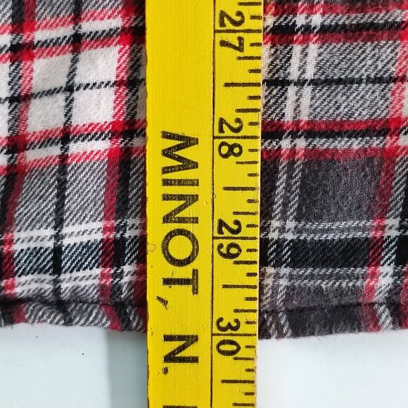 Ranch Tough casual button down shirt men's size 3XL reg. red grey plaid flannel - Picture 10 of 10